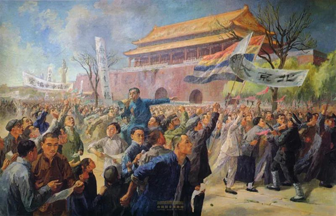 周令釗《五四運動》油畫，1951年，中國國家博物館藏.jpg